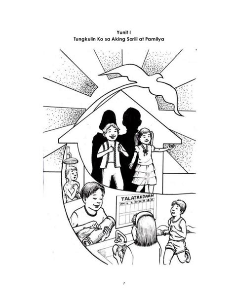pamilyang nagtutulungan drawing|Edukasyon sa Pagpapakatao .